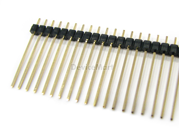 디바이스마트,커넥터/PCB > 핀헤더/IC 소켓 > 핀헤더 > 2.54mm pitch 핀헤더,NW3 (New3),핀헤더 PH01-40SS-G-24mm(2.54mm),핀헤더 / 스트레이트 타입 / DIP 타입 / 2.54mm pitch / 1열 / 40pin  / 전체길이 24mm