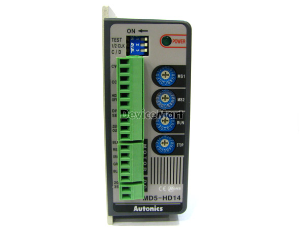 디바이스마트,기계/제어/로봇/모터 > 모터드라이버 > 스텝모터 드라이버 > 바이폴라 스텝모터 드라이버,(주)오토닉스,고정밀 5상 Dc스테핑모터드라이버 (MD5-HD14),오토닉스 고정밀 스테핑모터 드라이버 / 전원 전압 : 25-30VDC 3A[MAX] / 구동 방식 : 바이폴라 정전류 펜타곤 드라이브 / 회전 각도 : 마이크로 스텝