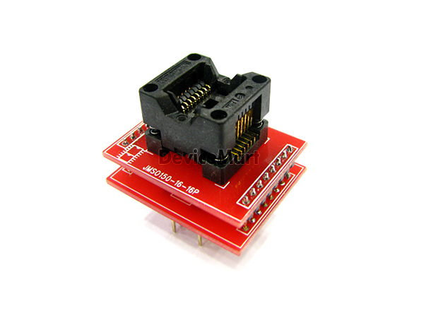 디바이스마트,커넥터/PCB > 핀헤더/IC 소켓 > 소켓어댑터 > SOP(SOIC)소켓어댑터,자미전자,소켓 어댑터(JMSO150-16-16P),SOP(SOIC) 소켓 어댑터 / SOIC (150mil, Pitch 1.27mm) / DIP pitch 2.54mm / 16pin / universal adapterfor 8~16