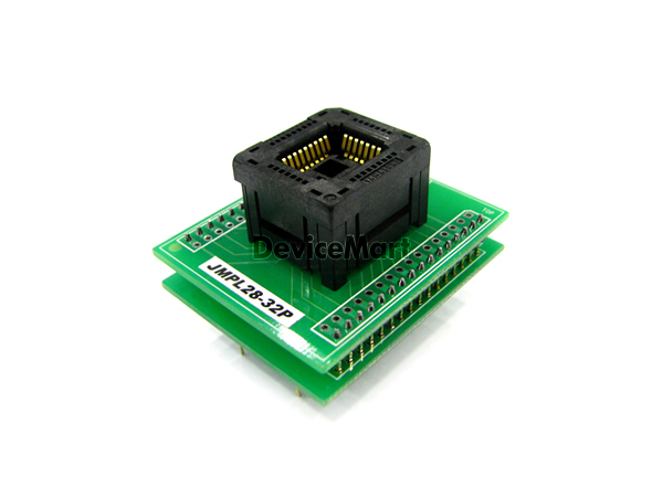 디바이스마트,커넥터/PCB > 핀헤더/IC 소켓 > 소켓어댑터 > PLCC소켓어댑터,자미전자,소켓 어댑터(JMPL28-32P),PLCC 소켓 어댑터 / PLCC pitch 1.27mm / DIP pitch 2.54mm / 32pin / adapter (NC= 1,12,17,26) for E/EEPROM below 512K