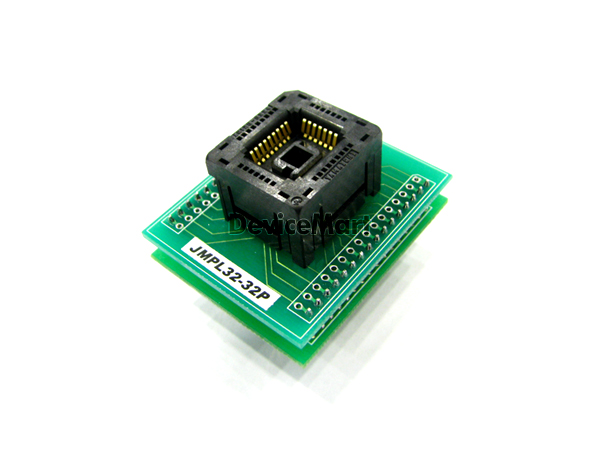 디바이스마트,커넥터/PCB > 핀헤더/IC 소켓 > 소켓어댑터 > PLCC소켓어댑터,자미전자,소켓 어댑터(JMPL32-32P),PLCC 소켓 어댑터 / PLCC pitch 1.27mm / DIP pitch 2.54mm / 32pin / adapter for E/EEPROM with 1M and up