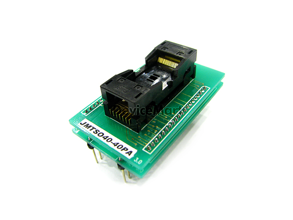 디바이스마트,커넥터/PCB > 핀헤더/IC 소켓 > 소켓어댑터 > TSOP소켓어댑터,자미전자,소켓 어댑터(JMTSO40-40PA),TSOP 소켓 어댑터 / TSOP(12mm x 20mm) pitch 0.5mm / DIP pitch 2.54mm / 40pin / universal adapterfor 40 pin TSOP Flash