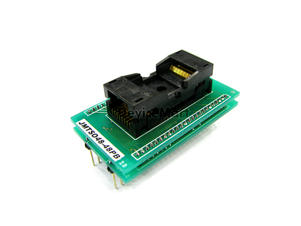 디바이스마트,커넥터/PCB > 핀헤더/IC 소켓 > 소켓어댑터 > TSOP소켓어댑터,자미전자,소켓 어댑터(JMTSO48-48PB),TSOP 소켓 어댑터 / TSOP(12mm x 20mm) pitch 0.5mm / DIP pitch 2.54mm / 48pin / universal adapter