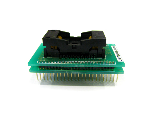 디바이스마트,커넥터/PCB > 핀헤더/IC 소켓 > 소켓어댑터 > TSOP소켓어댑터,자미전자,소켓 어댑터(JMTSO48-48PB),TSOP 소켓 어댑터 / TSOP(12mm x 20mm) pitch 0.5mm / DIP pitch 2.54mm / 48pin / universal adapter