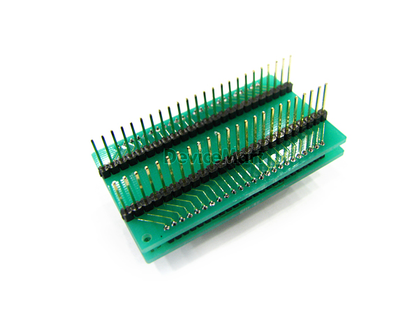 디바이스마트,커넥터/PCB > 핀헤더/IC 소켓 > 소켓어댑터 > TSOP소켓어댑터,자미전자,소켓 어댑터(JMTSO48-48PB),TSOP 소켓 어댑터 / TSOP(12mm x 20mm) pitch 0.5mm / DIP pitch 2.54mm / 48pin / universal adapter