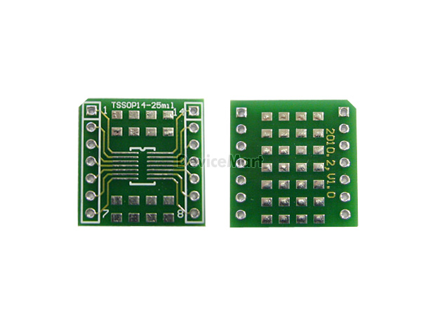 디바이스마트,커넥터/PCB > PCB기판/관련상품 > IC 변환기판 > TSSOP 변환기판,한영시스템,[HY] TSSOP14-25mil,Type : TSSOP , Pitch : 0.635mm (25mil) , Pin : 14 , Hole : 2.54mm , Size : 19.05*19.05