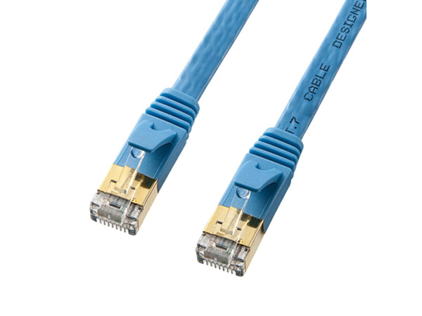 SANWA CAT.7 UTP다이렉트 FLAT 케이블 1M [KB-FL7-01BLN]