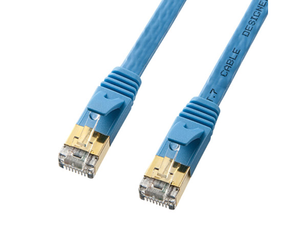 SANWA CAT.7 UTP다이렉트 FLAT 케이블 10M [KB-FL7-10BL]