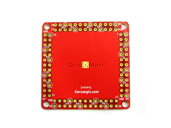 디바이스마트,커넥터/PCB > PCB기판/관련상품 > IC 변환기판 > QFN/MLF/MLP 변환기판,거상인,[F227] MLF 100 - 0.5mm 변환기판,Type : MLF,QFN,QFP,ATmega , Pitch : 0.5mm  , Pin : 100 , Hole : 2.54mm , Size : 44*44 , METERIAL : FR-4, ALL GOLD