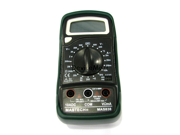 디바이스마트,계측기/측정공구 > 전기/전자 계측기 > 휴대형멀티미터,Mastech,멀티메타 [MAS838],디지털멀티메타 (DMM+온도측정). (본사재고상품)