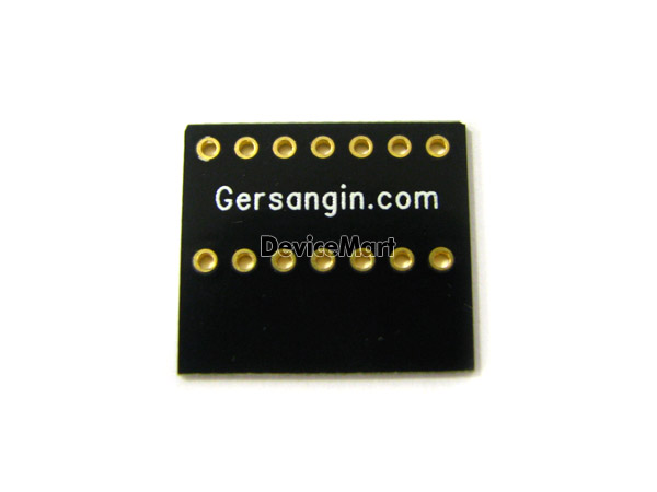 디바이스마트,커넥터/PCB > PCB기판/관련상품 > IC 변환기판 > SOIC 변환기판,거상인,[F253] WIDE SO 14 - 1.27 변환기판,WIDE SO 14 - 1.27 타입의 변환기판● Type : WIDE SO● Pitch : 1.27mm ● Pin : 14● Hole : 2.54mm ● Size : 16.5 * 18.5● METERIAL : FR-4 ● ALL GOLD