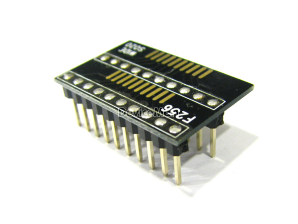 디바이스마트,커넥터/PCB > PCB기판/관련상품 > IC 변환기판 > SOIC 변환기판,거상인,[FA 256] WIDE SO 20 - 1.27 변환기판 &#8211; 완제품,WIDE SO 20 - 1.27 변환기판 . 핀헤더 납땜으로 인하여 시간절약이 가능한 제품 , 브레드보드에 이용하기 편리함● Type : WIDE SO● Pitch : 1.27mm ● Pin : 20● Hole : 2.54mm ● Size : 16.5 * 26● METERIAL : FR-4 ● ALL GOLD