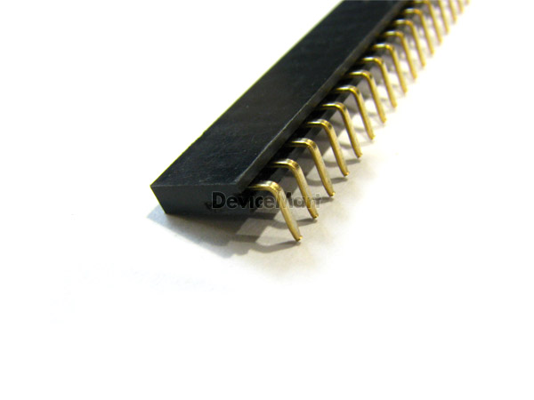 디바이스마트,커넥터/PCB > 핀헤더/IC 소켓 > 핀헤더소켓 > 2.54mm pitch 헤더소켓,Any Vendor,핀헤더소켓 Single 1x40 Rightangle(2.54mm),핀헤더 소켓 / 스트레이트 타입 / DIP 타입 / 2.54mm pitch / 1열 / 40pin  