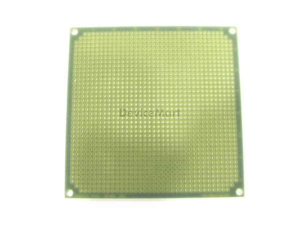 디바이스마트,커넥터/PCB > PCB기판/관련상품 > 만능기판 (단면) > 사각홀 만능기판,거상인,[ GB3 ] 100 x 100 사각 만능 기판 - 단면,기존 기판과는 다른 사각모양의 단면 범용 PCB  Pitch : 2.54mm , Pin : 37 * 37 , Hole : 2.54mm ,  Size : 100 * 100 , METERIAL : FR-4