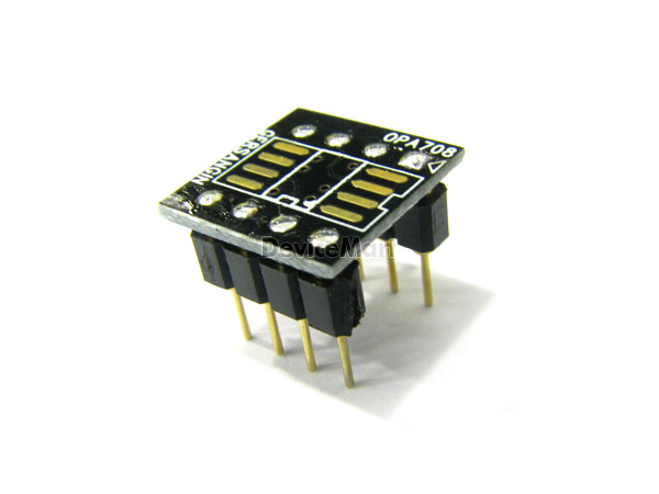 디바이스마트,커넥터/PCB > PCB기판/관련상품 > IC 변환기판 > OP AMP 변환기판,거상인,[OPA721] AD8620BR Adapter &#8211; SINGLE,AD8620BR 전용 PCB ,  브래드보드에 실장하기 편한 기판, Type : OPAMP , Size : 12 * 11 , METERIAL : FR-4 , ALL GOLD ,  AD8620BR