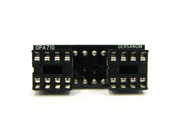 디바이스마트,커넥터/PCB > PCB기판/관련상품 > IC 변환기판 > OP AMP 변환기판,거상인,[OPA710-D] DUAL Adapter - H type (DIP),브래드보드에 실장하기 편한 기판, 일반 DIP 타입의 소켓 포함, Type : OPAMP , Size : 12 * 30 ,  METERIAL : FR-4 , ALL GOLD