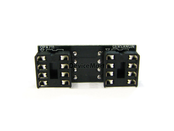 디바이스마트,커넥터/PCB > PCB기판/관련상품 > IC 변환기판 > OP AMP 변환기판,거상인,[OPA711-D] DUAL Adapter - V type (DIP),브래드보드에 실장하기 편한 기판 , 일반 DIP 타입의 소켓 포함, Type : OPAMP , Size : 12 * 30 , METERIAL : FR-4 , ALL GOLD