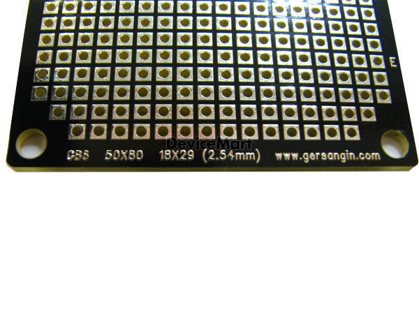 디바이스마트,커넥터/PCB > PCB기판/관련상품 > 만능기판 (단면) > 사각홀,거상인,[ GB6 ] 50 x 80 사각 만능 기판 - 단면,기존 기판과는 다른 사각모양의 단면 범용 PCB  Pitch : 2.54mm , Pin : 18 * 29 , Hole : 2.54mm ,  Size : 50 * 80 , METERIAL : FR-4