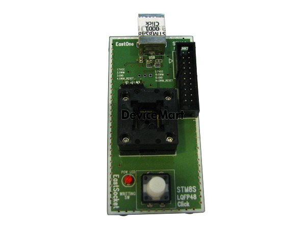 디바이스마트,커넥터/PCB > 핀헤더/IC 소켓 > 소켓어댑터,이스트원,STM8S-LQFP48-0.5 Click,저가의 라이팅 장비를 사용하여 SMD 패키지 마이컴을 라이팅 할 수 있도록 지원하는 장비 입니다.
