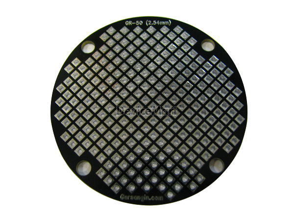 디바이스마트,커넥터/PCB > PCB기판/관련상품 > 특수기판 > 특수제작 PCB,거상인,[GR-50] Φ50 사각만능기판(원형) - 양면,Type : 사각만능기판(원형) / 양면 , Pitch : 2.54mm , Hole : 2.54mm , Size : Φ50