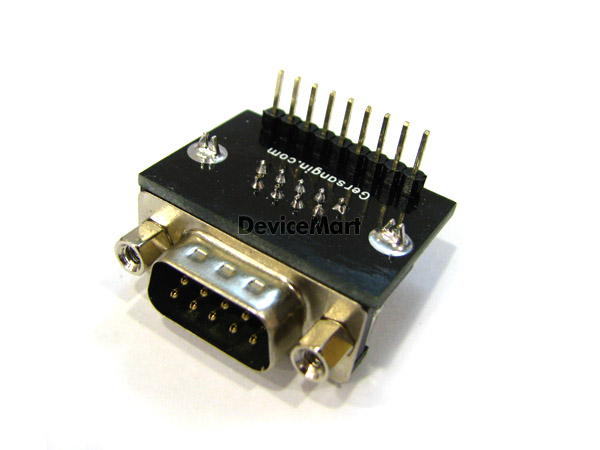 디바이스마트,커넥터/PCB > PCB기판/관련상품 > 특수기판 > 커넥터용 PCB,거상인,[C409(r)] DSUB_9M Rightangle Adapter,D-SUB 브레드보드 실장용 / 변환용 기판 / 2.54mm pitch / 22 x 32 size / FR-4 / GOLD / MALE / 앵글 타입 / 9pin