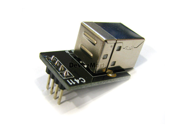 디바이스마트,커넥터/PCB > PCB기판/관련상품 > 특수기판 > 커넥터용 PCB,거상인,[C411(r)] USB_B type Rightangle Adapter,USB A Type Socket / FEMALE / PCB 기판 변환 모듈 보드 / size 22mm x 18mm 