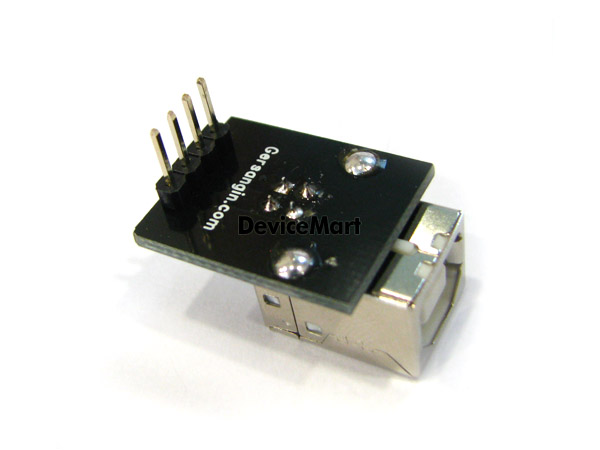 디바이스마트,커넥터/PCB > PCB기판/관련상품 > 특수기판 > 커넥터용 PCB,거상인,[C411(r)] USB_B type Rightangle Adapter,USB A Type Socket / FEMALE / PCB 기판 변환 모듈 보드 / size 22mm x 18mm 