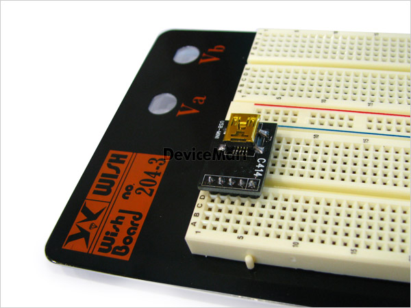 디바이스마트,커넥터/PCB > PCB기판/관련상품 > 특수기판 > 커넥터용 PCB,거상인,[C414(r)] USB_mini type Rightangle Adapter,mini USB B Type Socket / FEMALE / PCB 기판 변환 모듈 보드 / size 22mm x 16mm / pitch 2.54mm