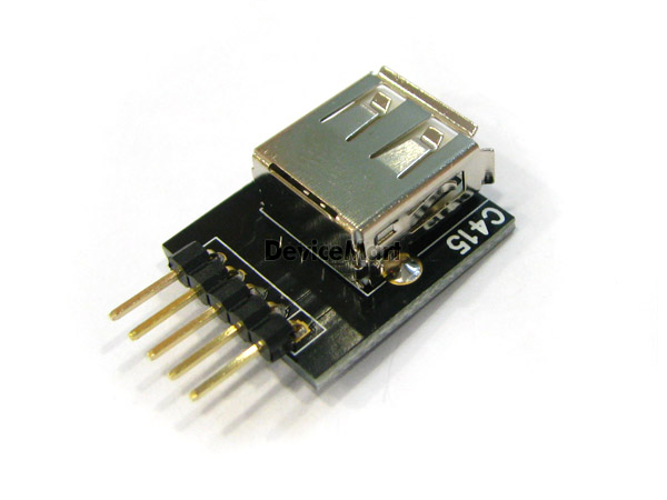 디바이스마트,커넥터/PCB > PCB기판/관련상품 > 특수기판 > 커넥터용 PCB,거상인,[C415(s)] USB_A type Straight Adapter,USB A Type Socket / FEMALE / PCB 기판 변환 모듈 보드 / size 22mm x 20mm 