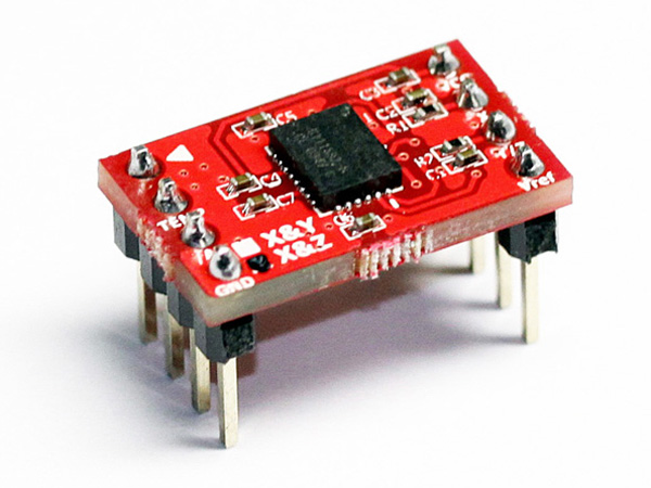 디바이스마트,MCU보드/전자키트 > 센서모듈 > 가속도/자이로/지자기 > 자이로,주식회사 뉴티씨(NEWTC),2축 자이로 센서 모듈 V02 (X&Z) (AM-GYRO-XZ V02),2축 GYRO(각속도) 센서(InvenSense 사의 IDG-650 / IXZ-650)를 이용한 초소형 모듈 ,출력 신호에 Low Pass Filter (약 2kHz) 구현 , 3.3V 전원만 인가하면 추가적인 회로 없이 각속도 출력