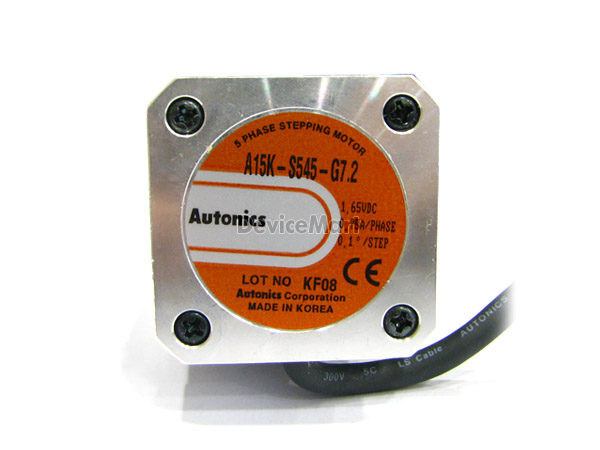 디바이스마트,기계/제어/로봇/모터 > 모터류 > 스텝모터 > 5상 스텝모터,(주)오토닉스,A15K-S545-G7.2,오토닉스 5상 42각 기어드 타입 스테핑모터. 정격전류: 0.75A, 최대토크: 15[KGF · CM] 형식:편축, 기어비:1/7.2