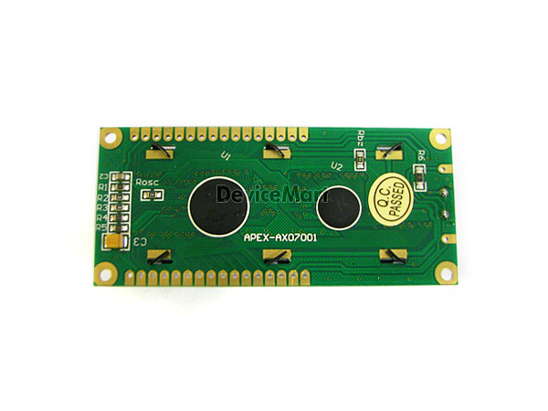 디바이스마트,LED/LCD > LCD 캐릭터/그래픽 > 캐릭터 LCD,Apex,AX07001,16x2 Line(80mmx36mmx14.5mm) Yellow Green Backlight. English + Japaneselanguage Display Type : Positive Transmissive