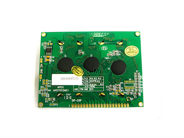 디바이스마트,LED/LCD > LCD 캐릭터/그래픽 > 그래픽 LCD,Apex,AX07023,128x64 Dot(93mmx70mmx12.5mm) Yellow Green Backlight.  Display Type : Positive Transflective