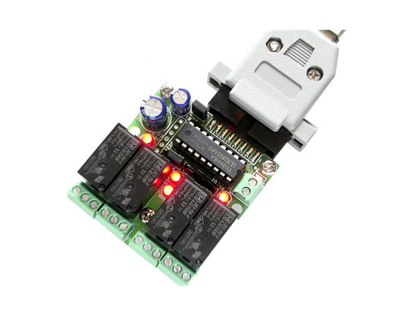 디바이스마트,MCU보드/전자키트 > 개발용 장비 > USB/RS232/RS485 컨버터,씨링크테크,USB245-RELAY-4C,USB245-P에 연결하여 사용하는 모듈로 PC에서 릴레이를 제어합니다.