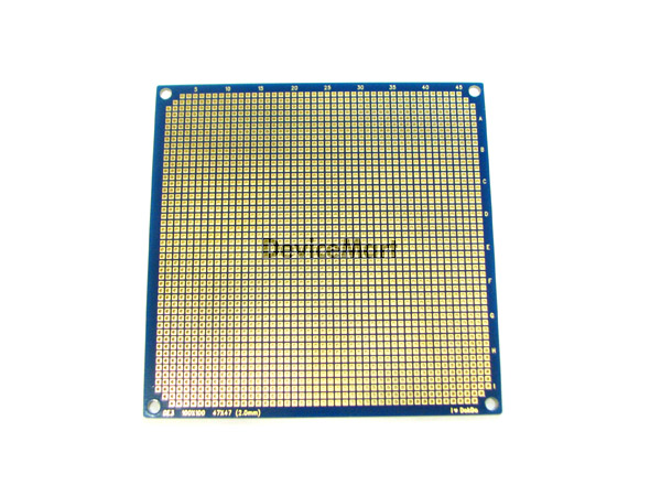 디바이스마트,커넥터/PCB > PCB기판/관련상품 > 만능기판 (양면) > 사각홀 만능기판,거상인,[GE3] 100 x 100 사각만능기판 -2.00mm-GOLD,Type : 사각만능기판 / 양면(GOLD) , Pitch : 2.00mm , Pin    : 47 * 47 , Hole  : 2.00mm , Size  : 100 x 100 , METERIAL : FR-4