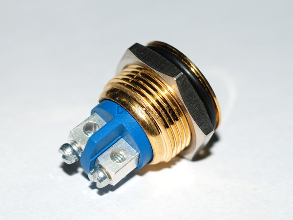 디바이스마트,스위치/부저/전기부품 > 스위치 > 푸쉬버튼 스위치 > 메탈 스위치,OEM,METAL PUSH SWITCH (V6B-G),일반푸쉬(PUSH) 스위치 / 색상: NO LED(비조광) / 정격 전류 : 2A / 정격전압-DC : 48 VDC / 재질 : GOLD / 홀가공 : 16mm / 스위치 : 18mm / 노브 돔타입 / 돌출형