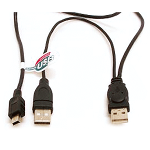 USB 미니 케이블 5핀 (USB A*2) [C0541]