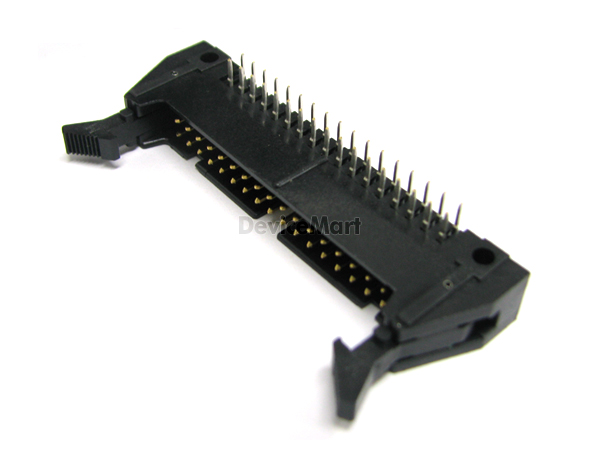 디바이스마트,커넥터/PCB > 직사각형 커넥터 > 박스헤더 > 일반박스헤더 2.54mm pitch,HIROSE,HIF3BA-34PA-2.54DS,HIROSE 커넥터 / BOX HEADER / 2.54mm pitch / 래치 Latch / 고정형 앵글 타입  / 34pin