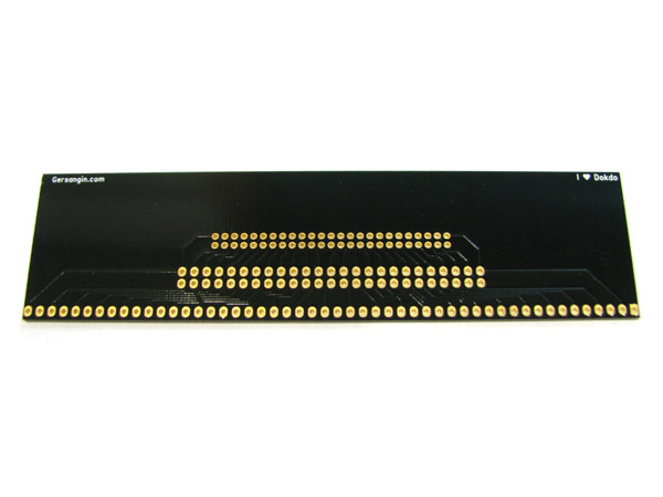 디바이스마트,커넥터/PCB > PCB기판/관련상품 > IC 변환기판 > SMT/FFC/FPC 변환기판,거상인,[F924] FFC-0.635mm-50pin Adapter,Type : FFC, FPC, SMT Adapter , Pitch : 0.635mm , Pin : 50 , Hole : 2.00  ↔ 2.54mm , Size : 33 * 127 , METERIAL : FR-4 , ALL GOLD