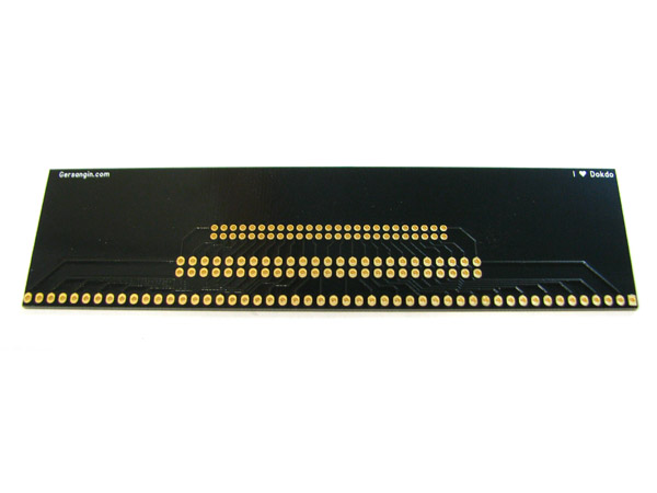 디바이스마트,커넥터/PCB > PCB기판/관련상품 > IC 변환기판 > SMT/FFC/FPC 변환기판,거상인,[F928] FFC-1.27mm-50pin Adapter,Type : FFC, FPC, SMT Adapter , Pitch : 1.27mm , Pin : 50, Hole : 2.00  ↔ 2.54mm , Size : 33 * 127 , METERIAL : FR-4 , ALL GOLD