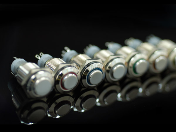 L16HNR-RED (PUSH LED METAL SWITCH 12V)