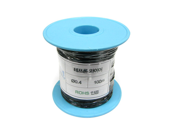 NT-테프론와이어 0.4MM (검정) -100M