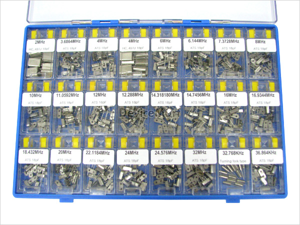 디바이스마트,RLC/수동소자 > 엔지니어 샘플키트 > 크리스탈 키트,디바이스마트,NT-크리스탈 샘플키트 24종 (20개입),크리스탈 ATS 타입 24종. 각각 구매하지 마시고, 편리하게 키트로 구입해서 보관하세요~!!