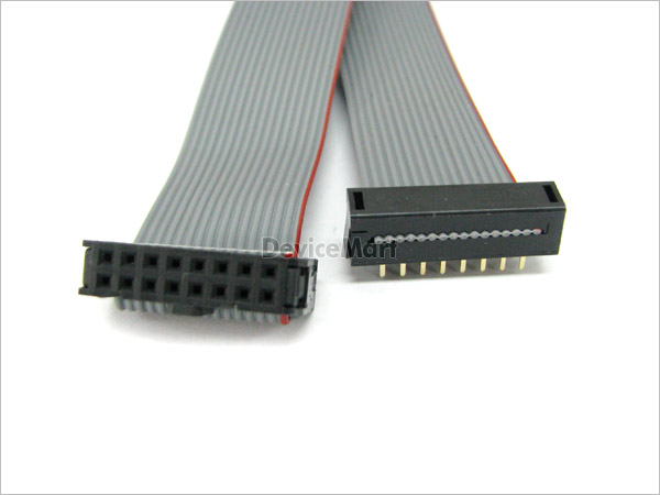 디바이스마트,케이블/전선 > 플랫케이블 (IDC) > PLUG 2.54mm용 플랫 케이블,(주)엔티렉스,NT- IDC DIP PLUG 케이블 16P(200mm),16핀(2x13) IDC 커넥터 to DIP PLUG 커넥터 / 핀 간격 : 2.54mm / 길이 : 30cm / 색상 : 블랙 / 바로 PCB 기판에 납땜하여 사용할수 있습니다.