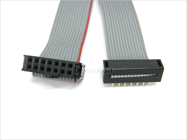 디바이스마트,케이블/전선 > 플랫케이블 (IDC) > PLUG 2.54mm용 플랫 케이블,(주)엔티렉스,NT- IDC DIP PLUG 케이블 14P(300mm),14핀(2x7) IDC 커넥터 to DIP PLUG 커넥터 / 핀 간격 : 2.54mm / 길이 : 30cm / 색상 : 블랙 / 바로 PCB 기판에 납땜하여 사용할수 있습니다.