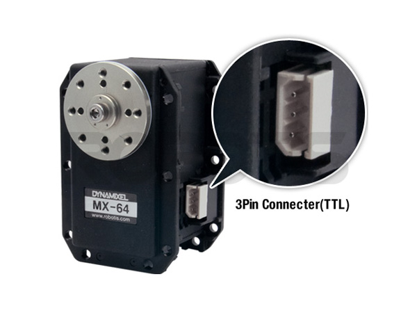 디바이스마트,기계/제어/로봇/모터 > 로봇부품 > 로봇용 서보액추에이터 > 로보티즈(DYNAMIXEL) 서보 액추에이터,,MX-64T,일체형 구동장치 / 무게:126g / 크기:40.2x61.1x41(mm) / 기어비:200 : 1