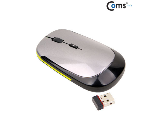 디바이스마트,컴퓨터/모바일/가전 > 키보드/마우스 > 마우스 > 무선/블루투스 마우스,Coms,마우스 (무선), Slim형/초소형 리시버 [A4069],