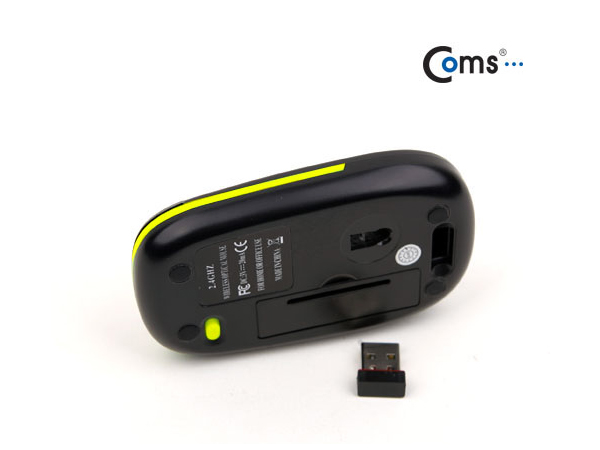 디바이스마트,컴퓨터/모바일/가전 > 키보드/마우스 > 마우스 > 무선/블루투스 마우스,Coms,마우스 (무선), Slim형/초소형 리시버 [A4069],