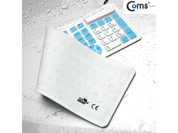디바이스마트,,Coms,키보드 실리콘 롤, USB타입 WHITE 투톤 [CF452],