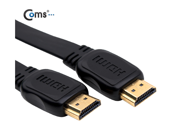 디바이스마트,케이블/전선 > 영상/음향 케이블 > HDMI 케이블,Coms,HDMI 케이블(V1.4/플랫형) 1.8M [CT104],HDMI 케이블 / 플랫형 / 길이 : 1.8M / 색상 : 블랙